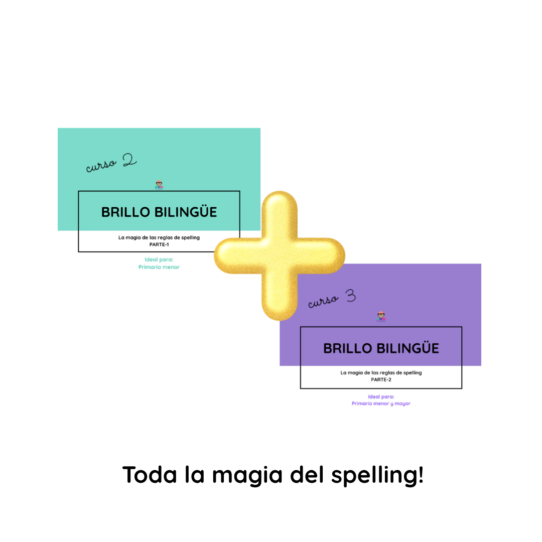 Paquete Spelling 1 + Spelling 2 — Los 2 cursos de spelling en inglés (Niveles 2 y 3)